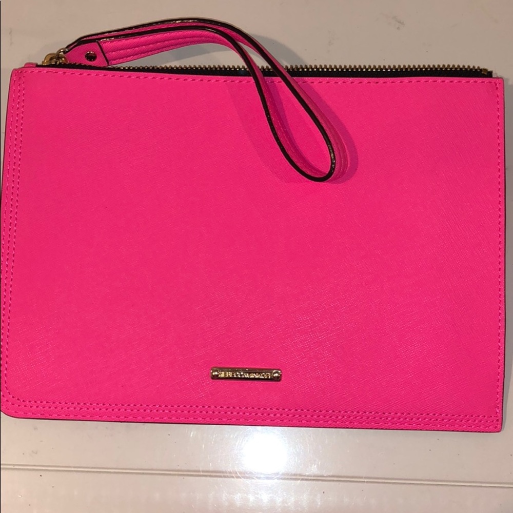 AUTHENTIC Rebecca Minkoff hot pink clutch